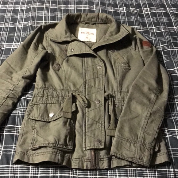 Coats | Hollister Olive Jacket | Poshmark